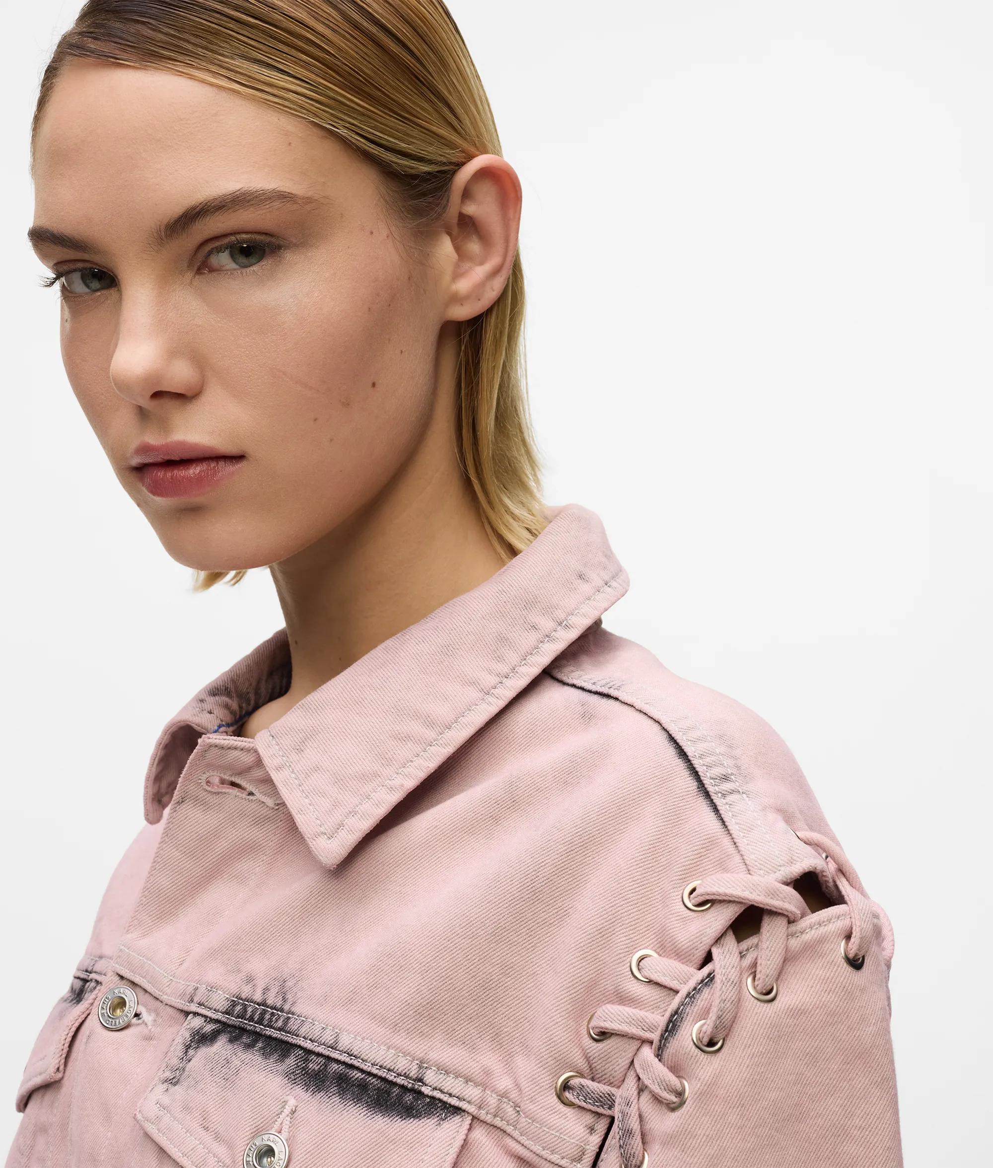 Veste en denim à lacets