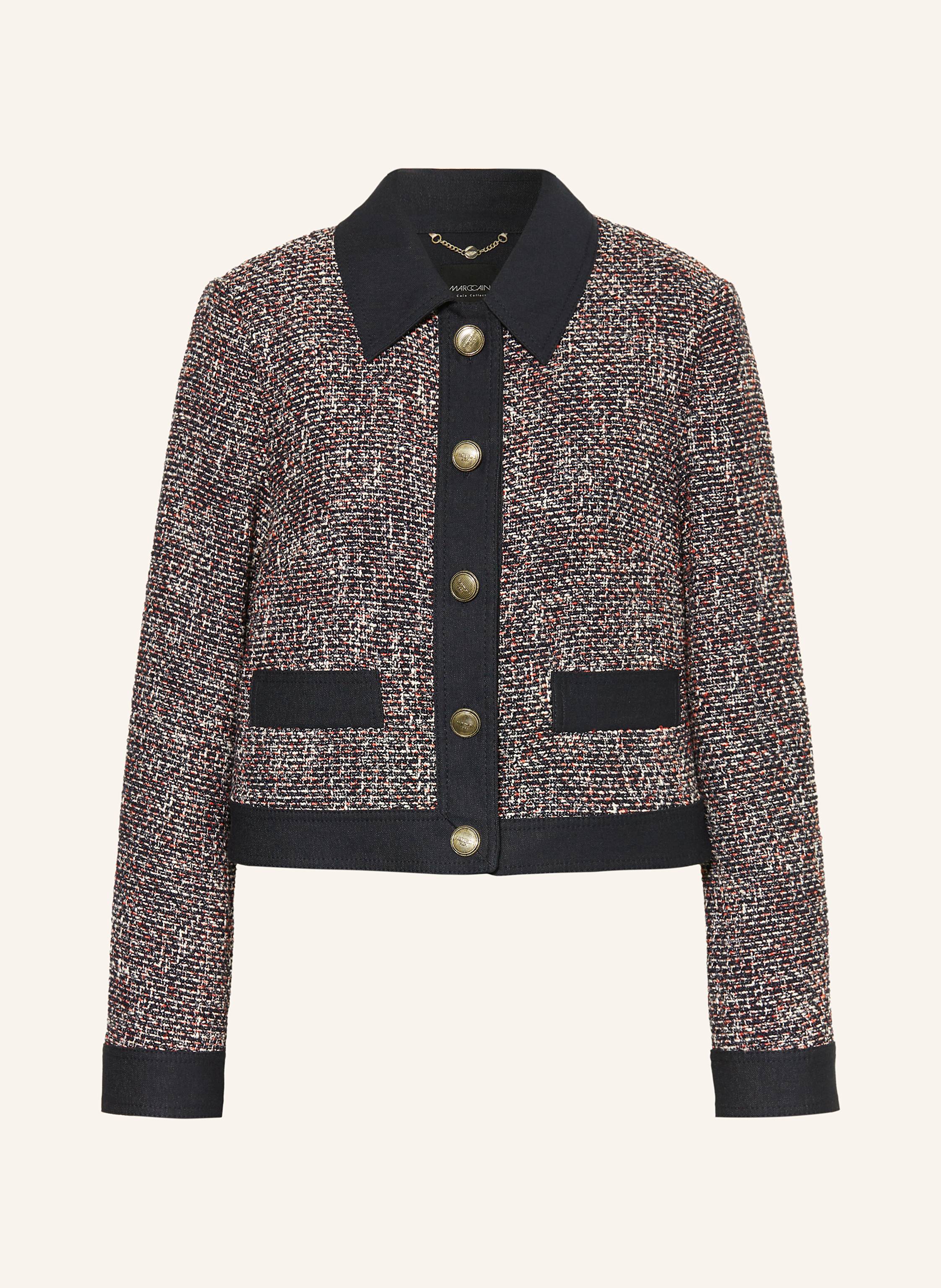 MARC CAIN Kastenjacke aus Tweed mit Glitzergarn