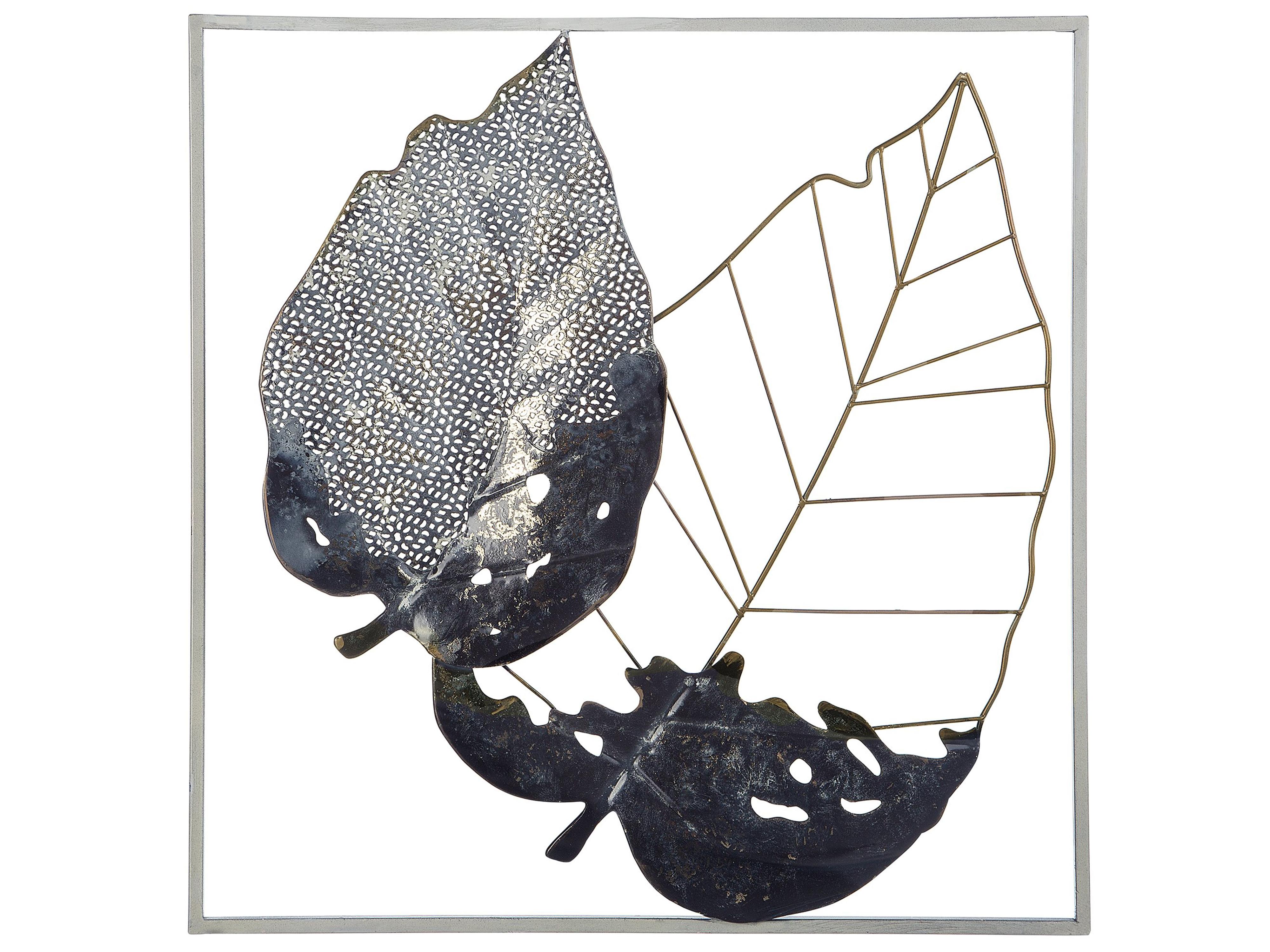 Wall Decor Leaf RHENIUM Metal 50 cm Multicolour