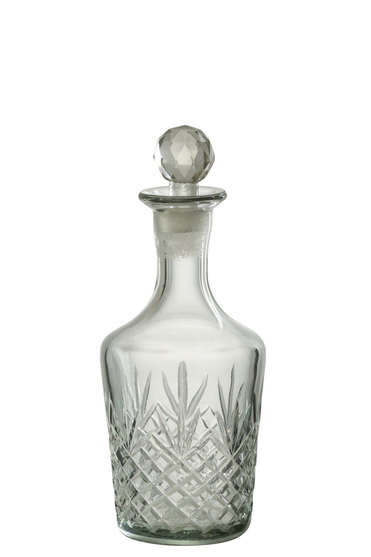 J-Line decoratie Fles Faune - glas - transparant - large