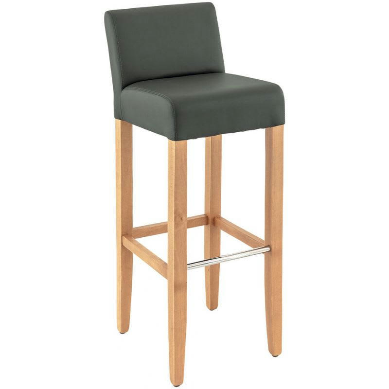 CLINTON - Tabouret de bar moderne en effet cuir