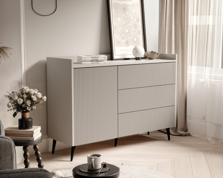 Komoda z szufladami SCALA 126 cm kaszmir