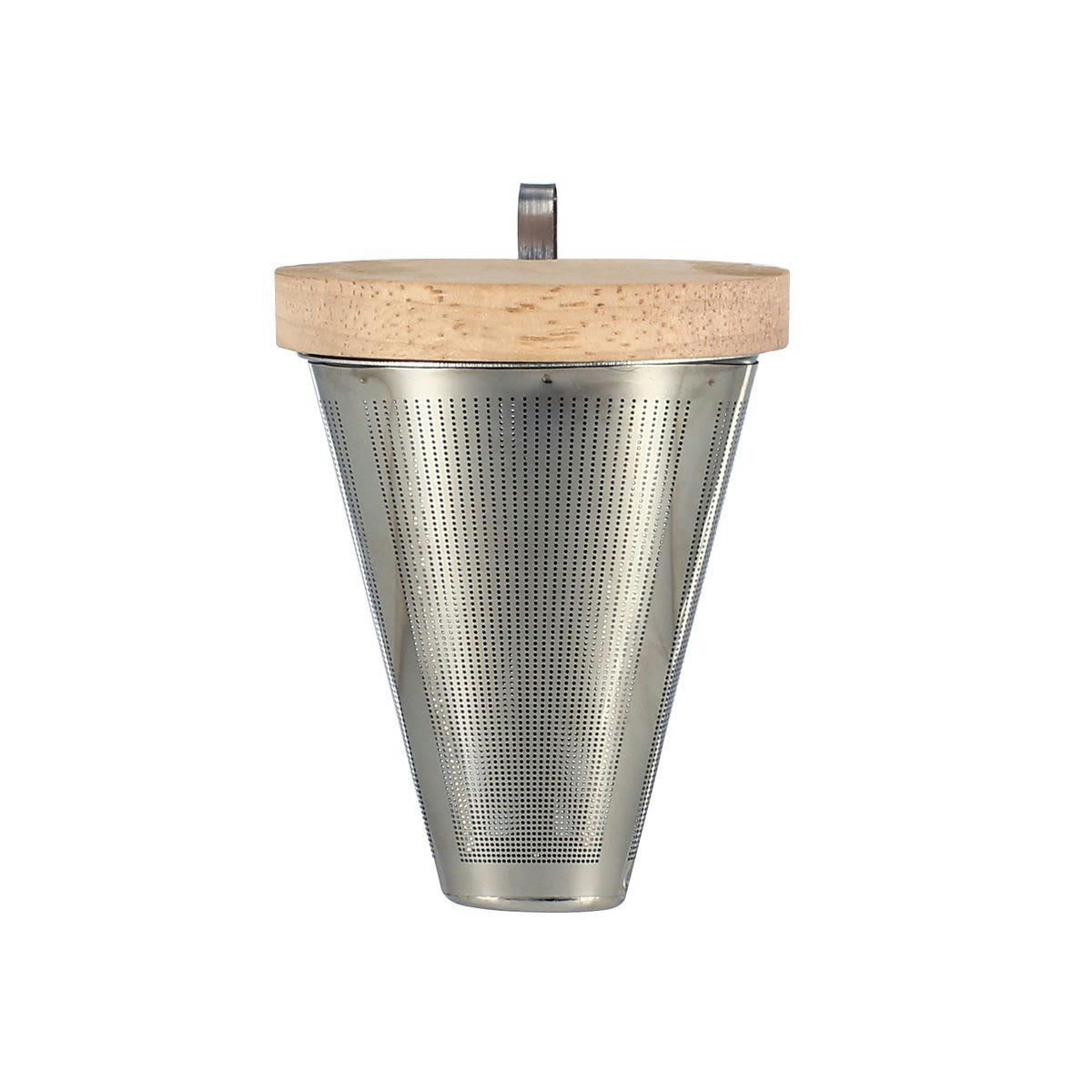 SVEN - Infuseur à thé en acier inoxydable avec couvercle en bois