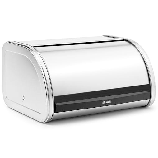 Brabantia Medium Roll Top Bread Bin Kitchen Bread Box Food storage - Matte Steel