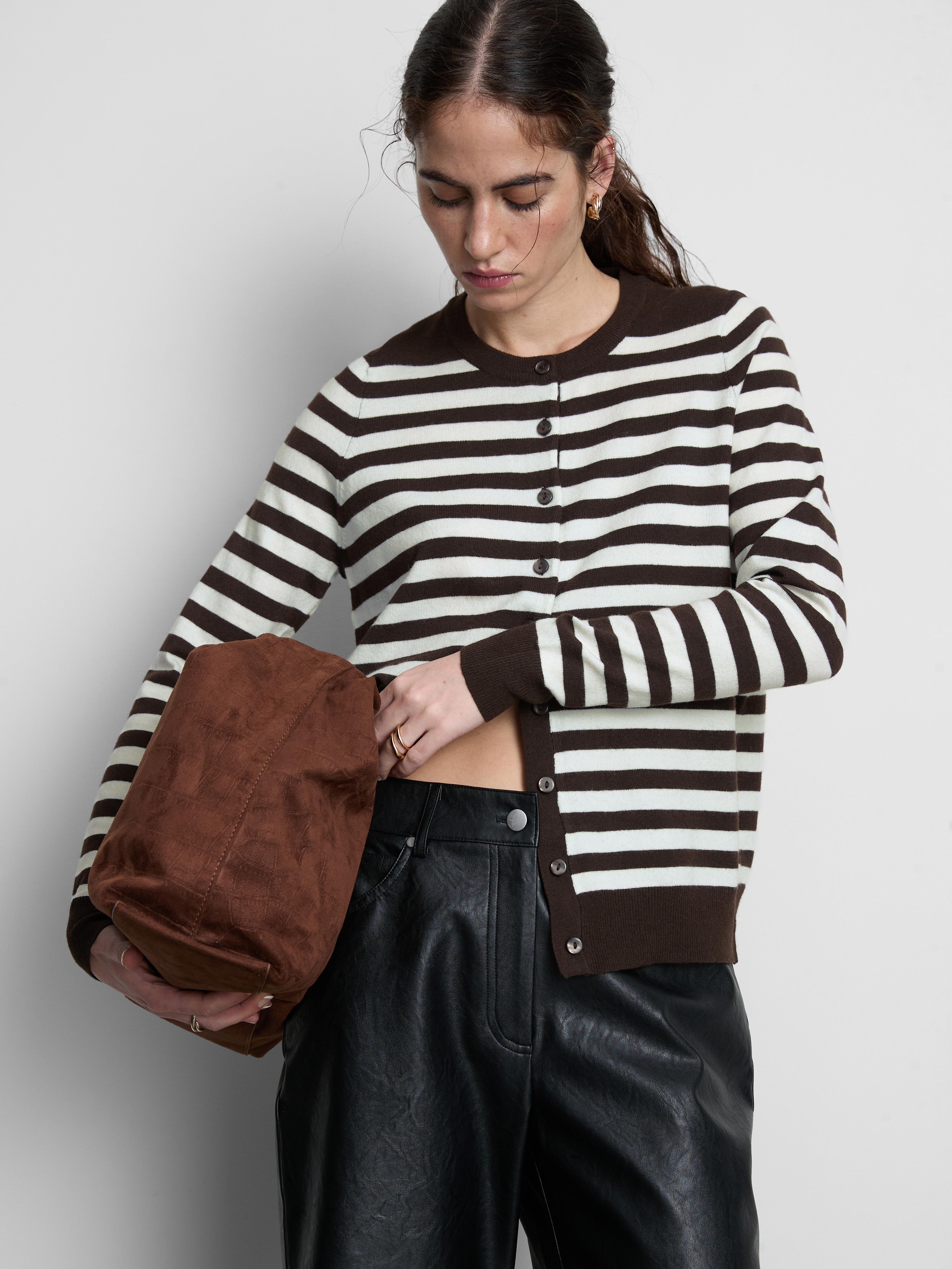 Long Sleeve Crew Neck Cardigan