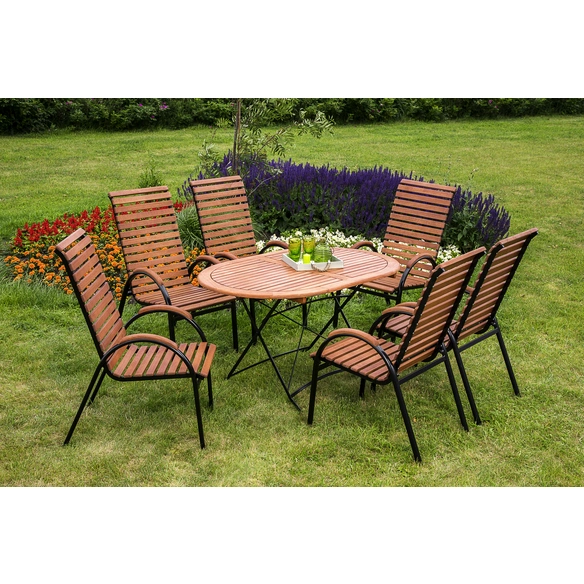 Klapptisch »Schlossgarten«, BxHxL: 90 x 75 x 140 cm, Tischplatte: Eukalyptusholz
