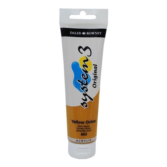 Daler-Rowney System3 Yellow Ochre Acrylic Paint 150ml