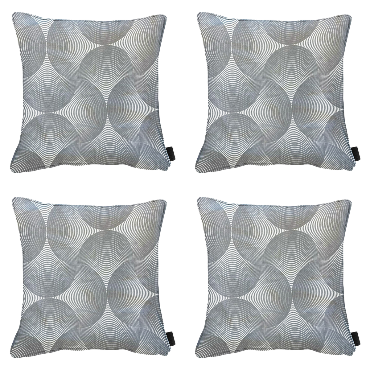 Madison sierkussen Napels - grijs - 50x50x10cm - set van 4