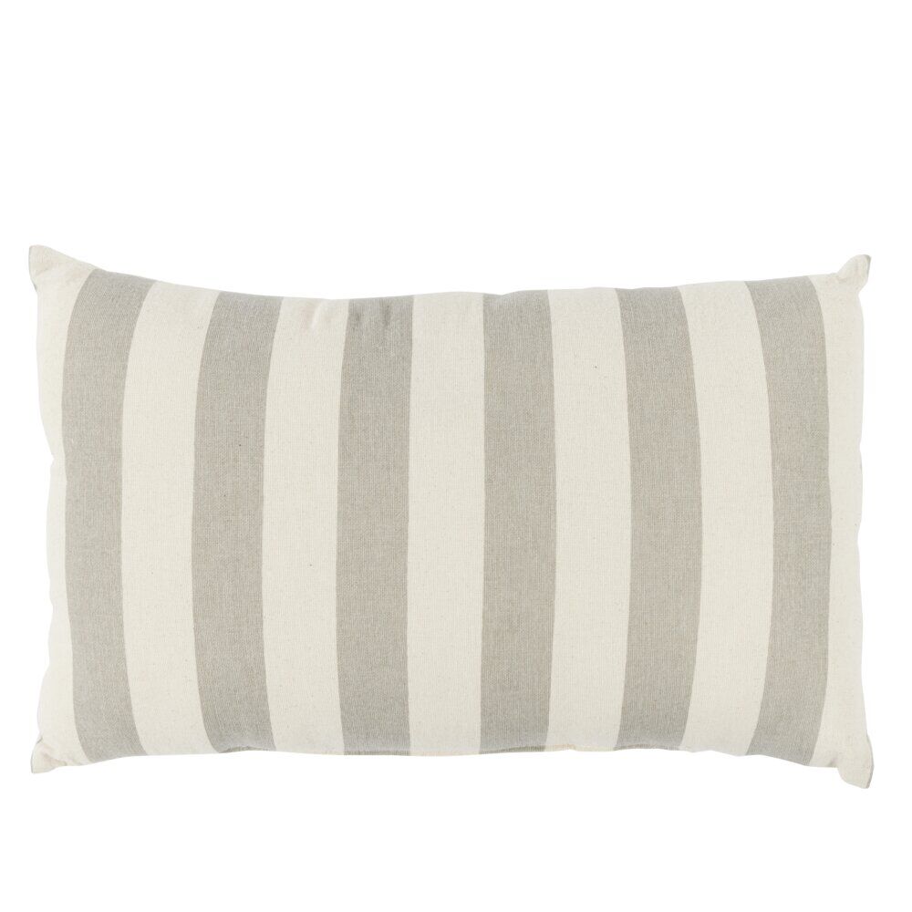 Coussin déco 30x50cm bayadères beige