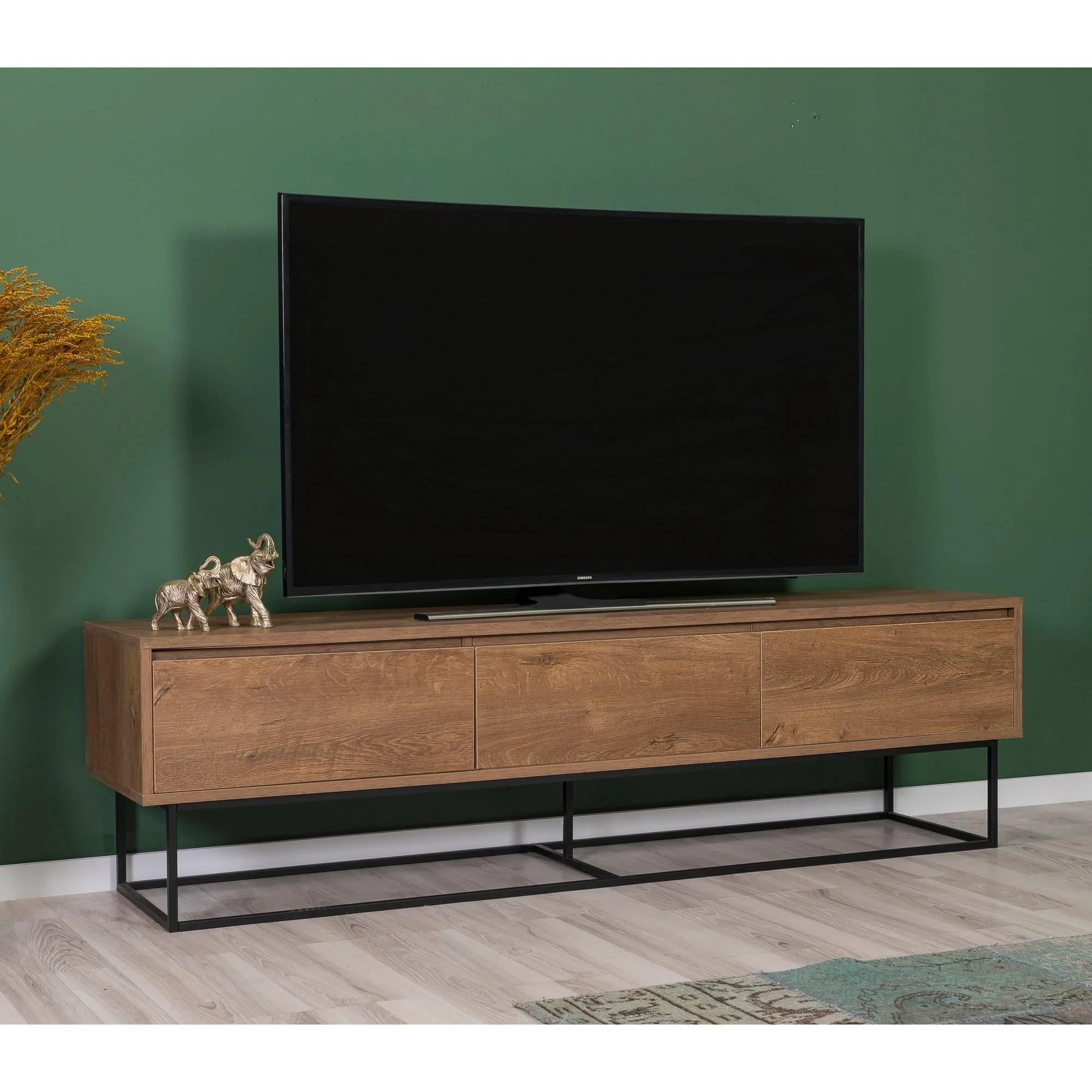 Set van TV-meubel en wandkast Laxus open