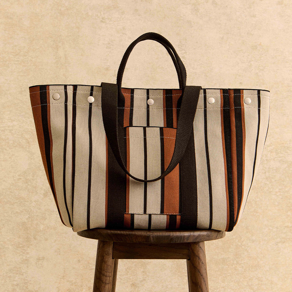 Hadleigh Place - Stripe - Large Open Top Tote