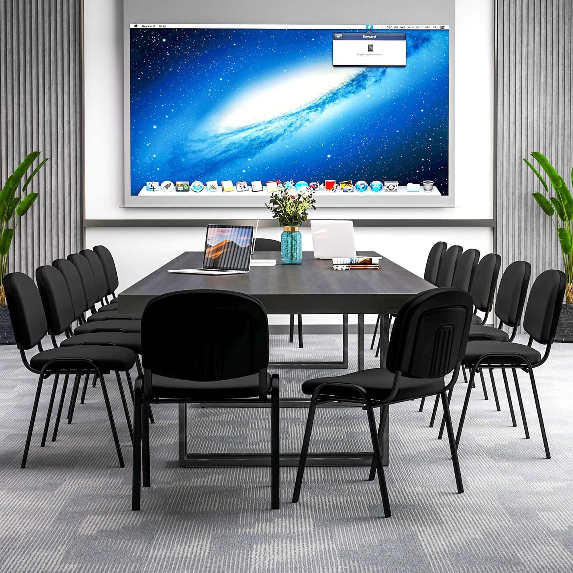 Costway Set of 15 Office Guest Chair Stackable Reception Chair Waiting - See Details