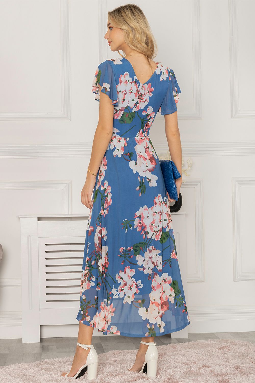 Jolie Moi Allura Mesh Maxi Dress