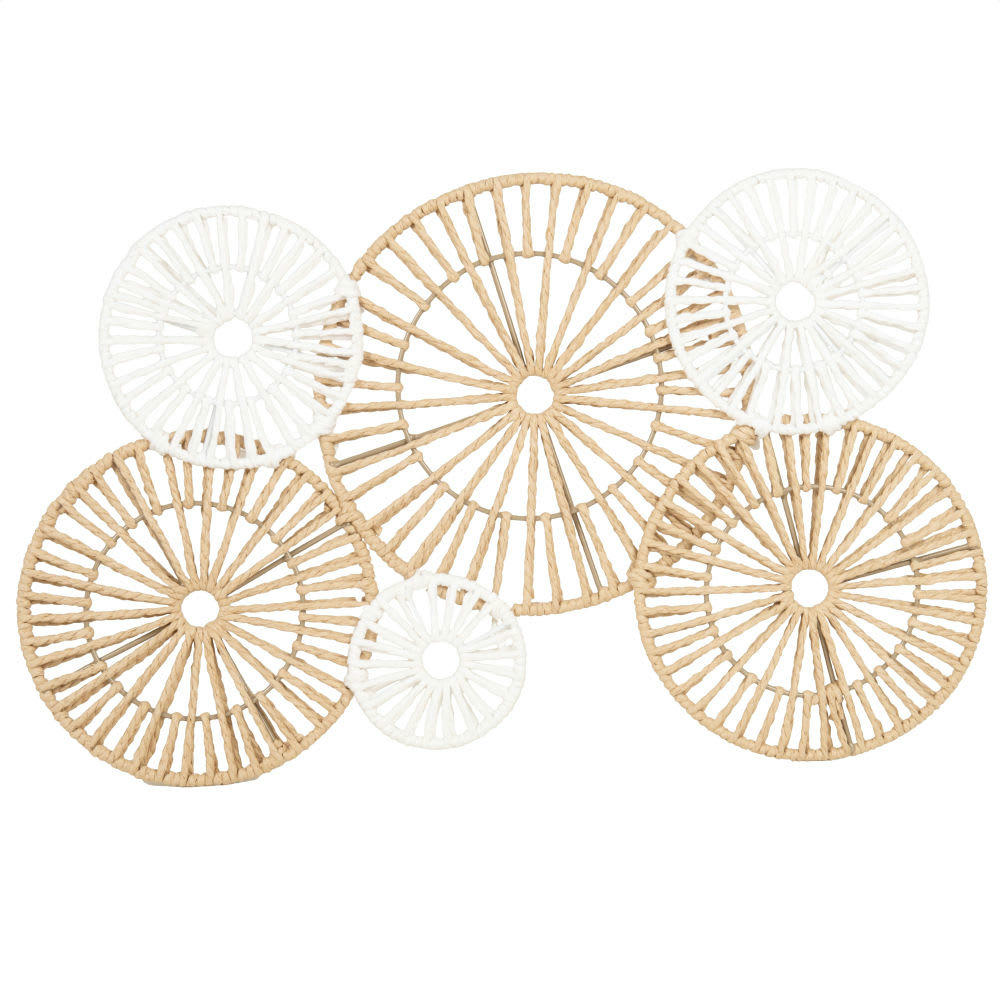 RANIA - Déco murale marron et blanche 54x34