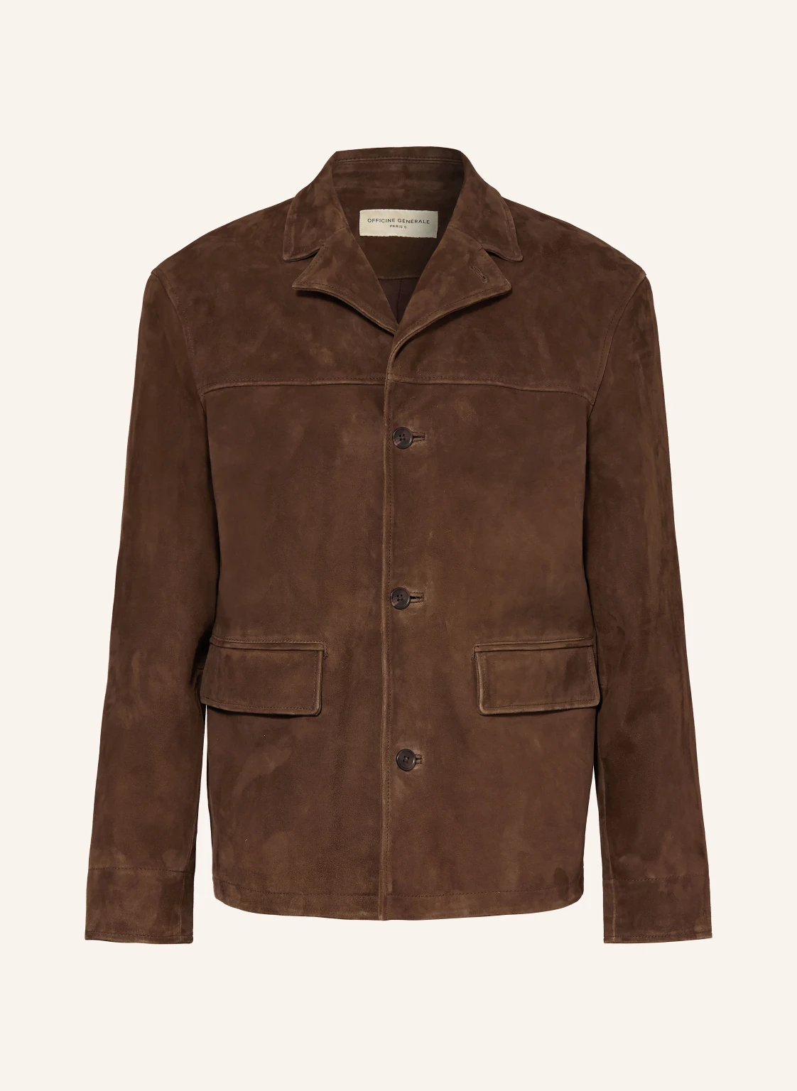 Officine Générale Leder-Overjacket ERICKSON