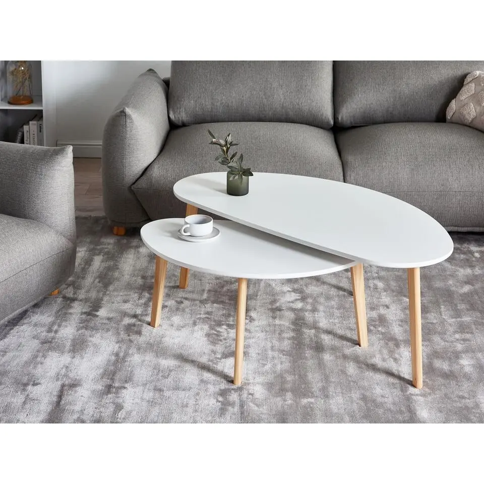 FLY - Salontafel set van 2 - Wit - MDF