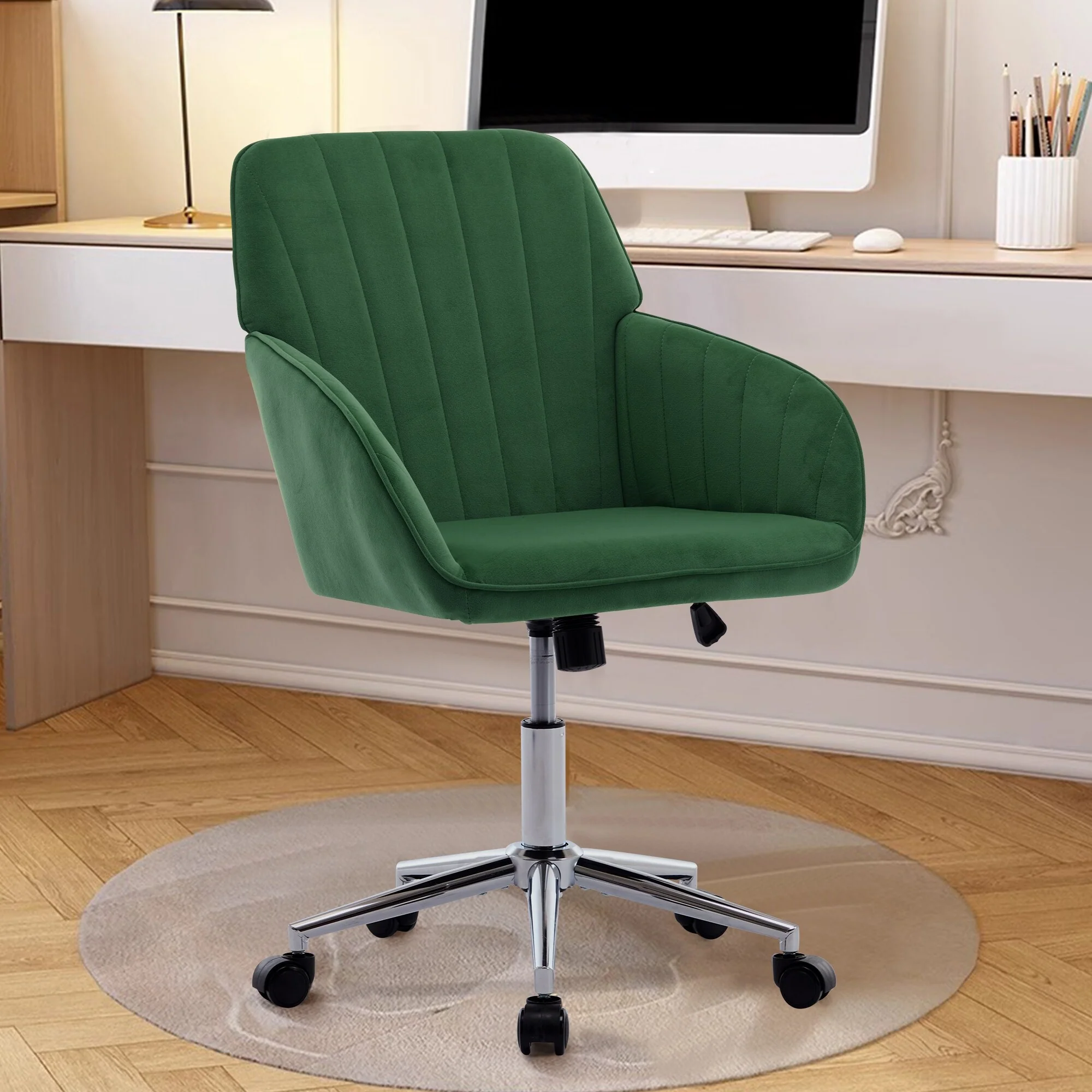Adjustable Office Chair, Home Bedroom, Ergonomic Swivel Chair, Backrest Seat, Comfortable for Long Sitting