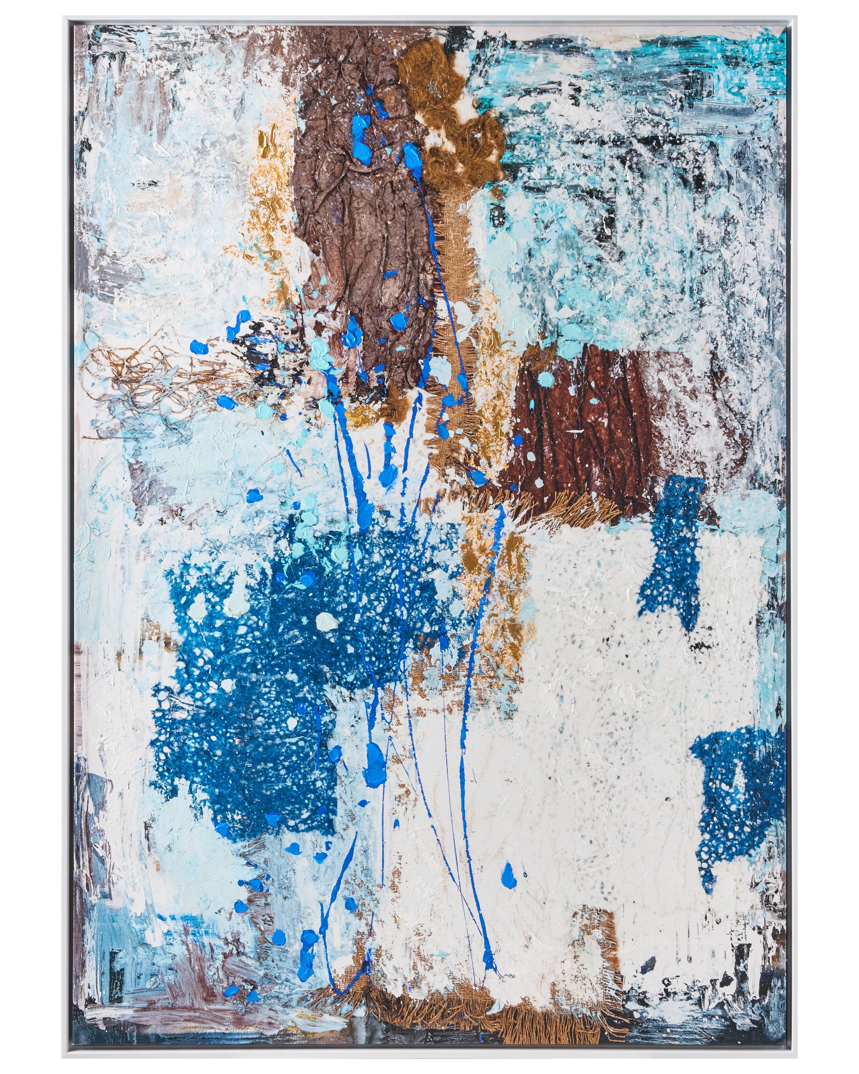 Canvas OMAGH Abstract Motif Blue