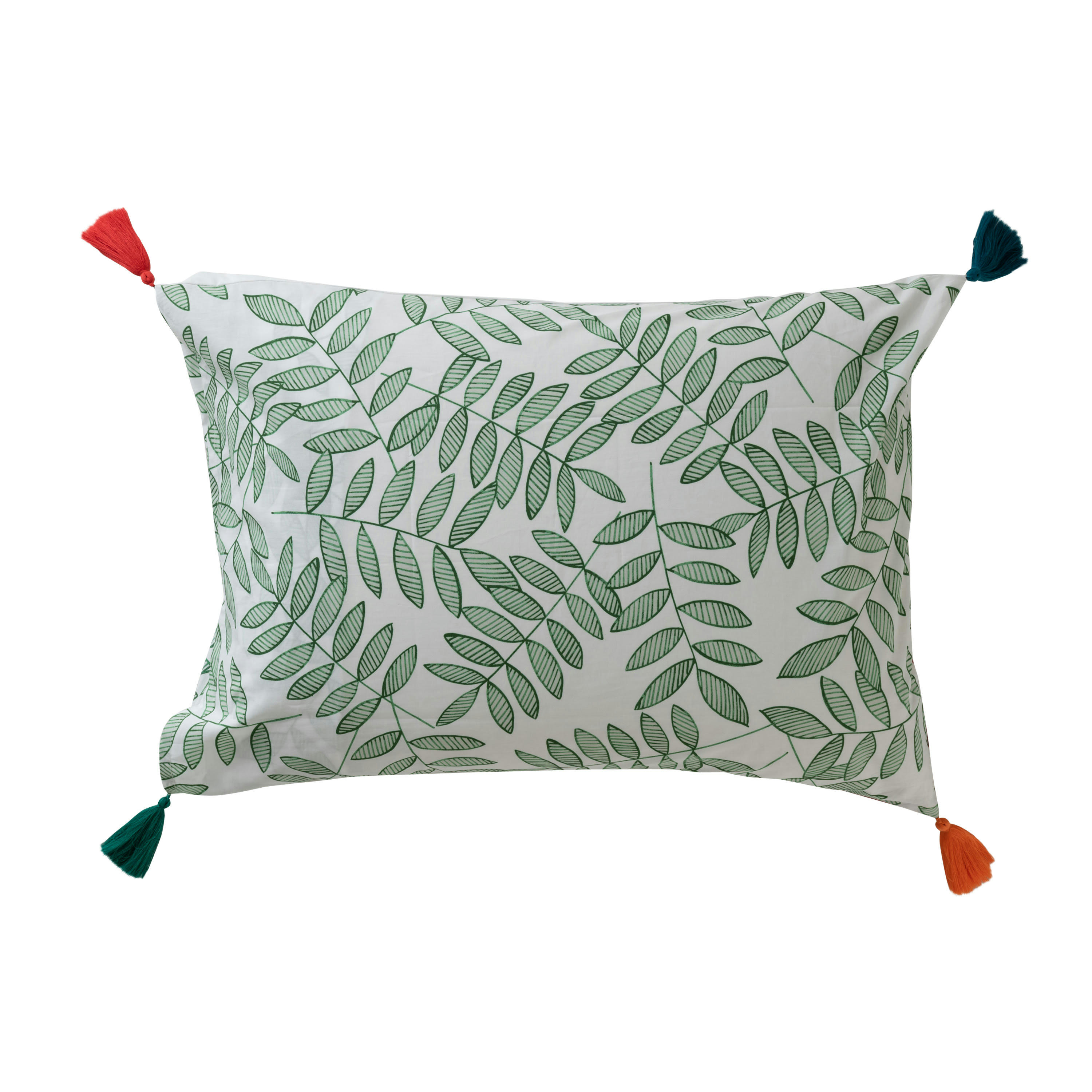 BALATA - Taie d'oreiller rectangulaire percale de coton  bleu 50x70