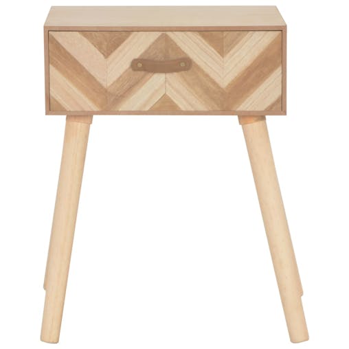 NNEVL Bedside Cabinet with Drawer 44x30x58 cm Solid Wood