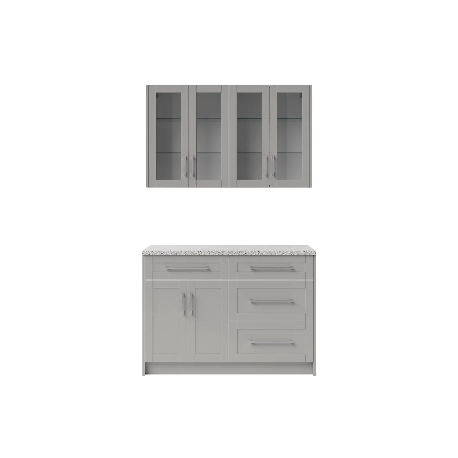 NewAge Products 24 Home Bar 5 Piece Cabinet Set - Granite Countertop