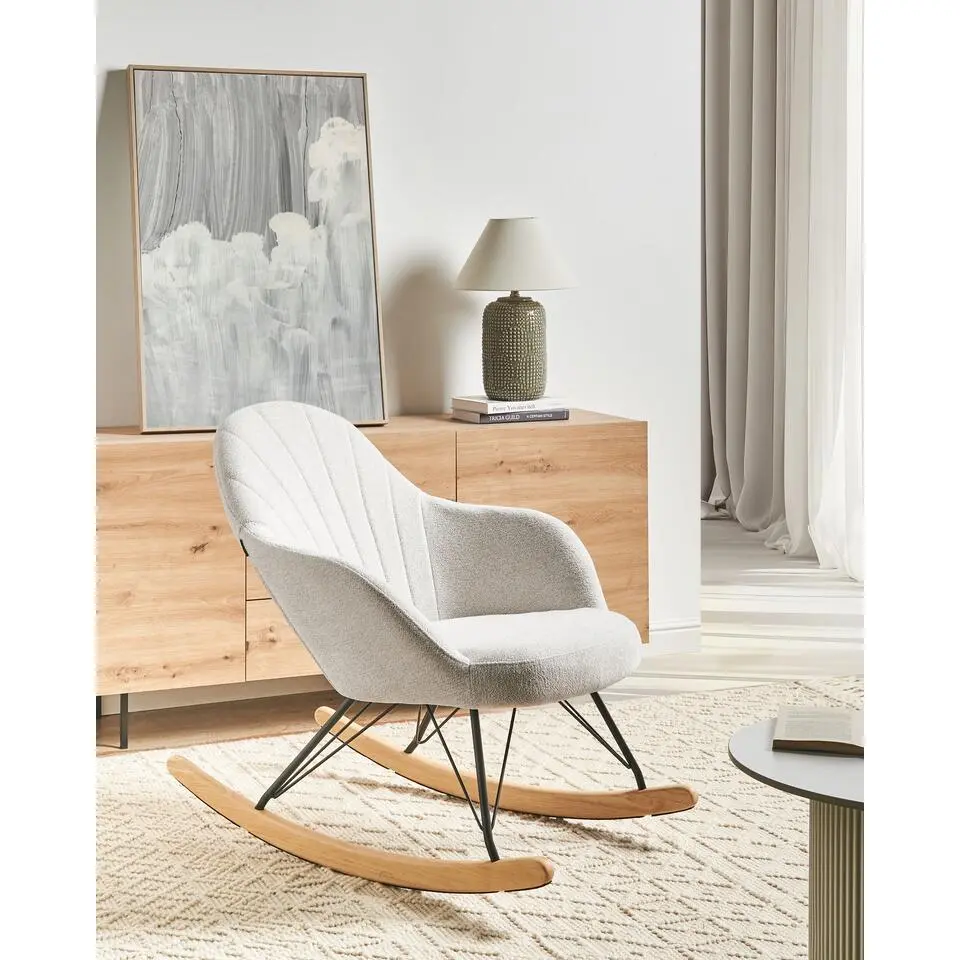 SKALE - Schommelstoel - Wit - Polyester