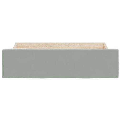 NNEVL Bed Drawers 2 pcs Light Grey Engineered Wood and Velvet