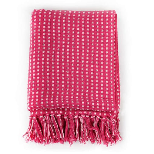 NNEVL Throw Cotton Squares 125x150 cm Pink