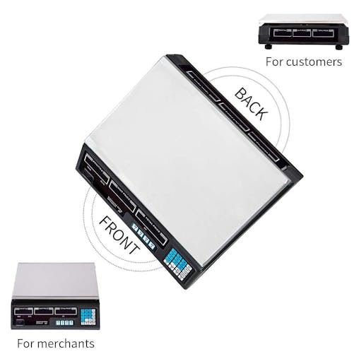 SOGA 2X Digital Kitchen Scales 40kg Electronic Food Weight White