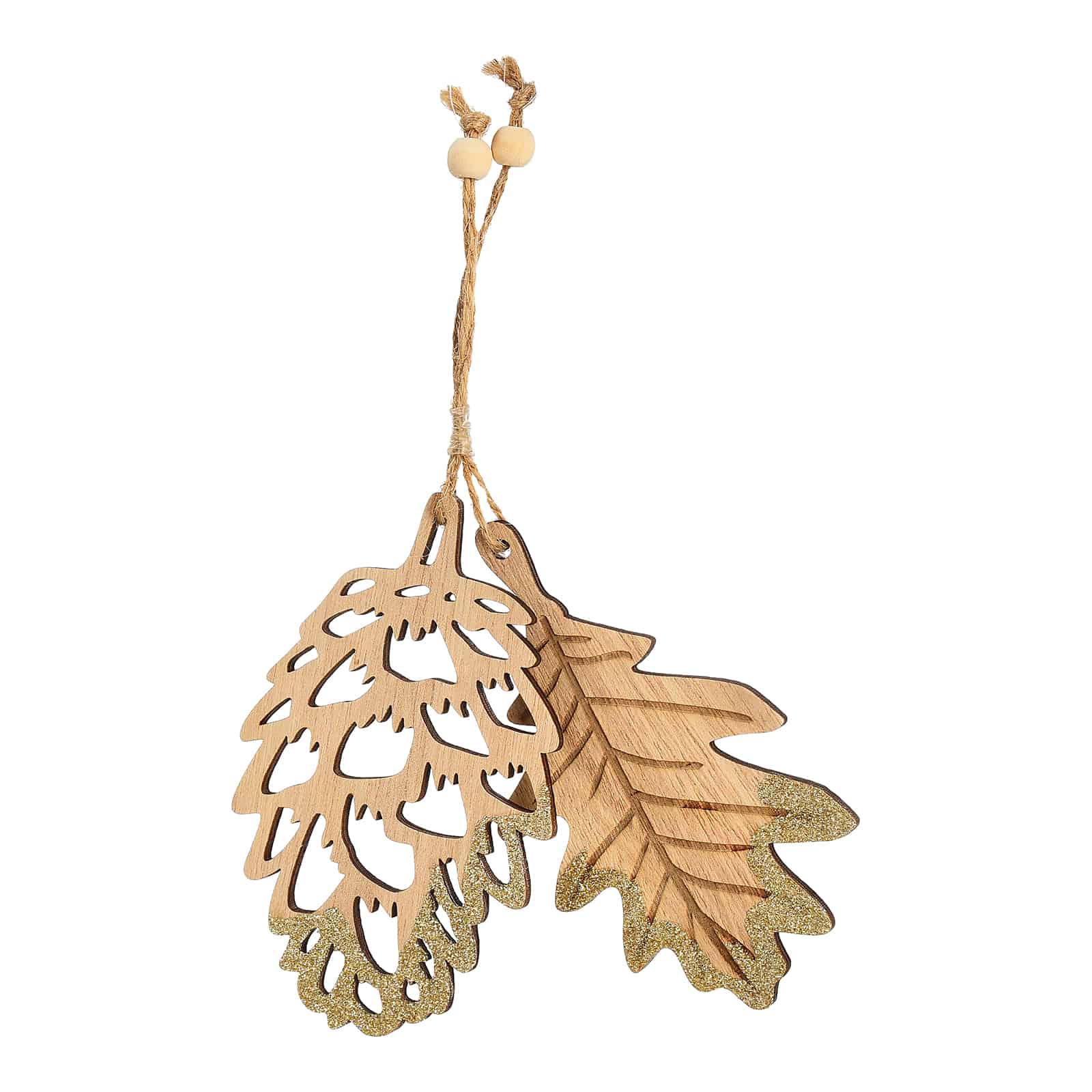 Deko-Anhänger Blatt Braun,B 75 x H 125 x T 75 mm