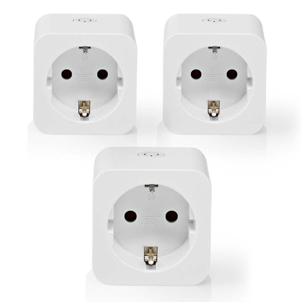 VEGGUTTAK NEDIS SMARTLIFE WIFI SMART PLUG M/STRØMMÅLER 3PK