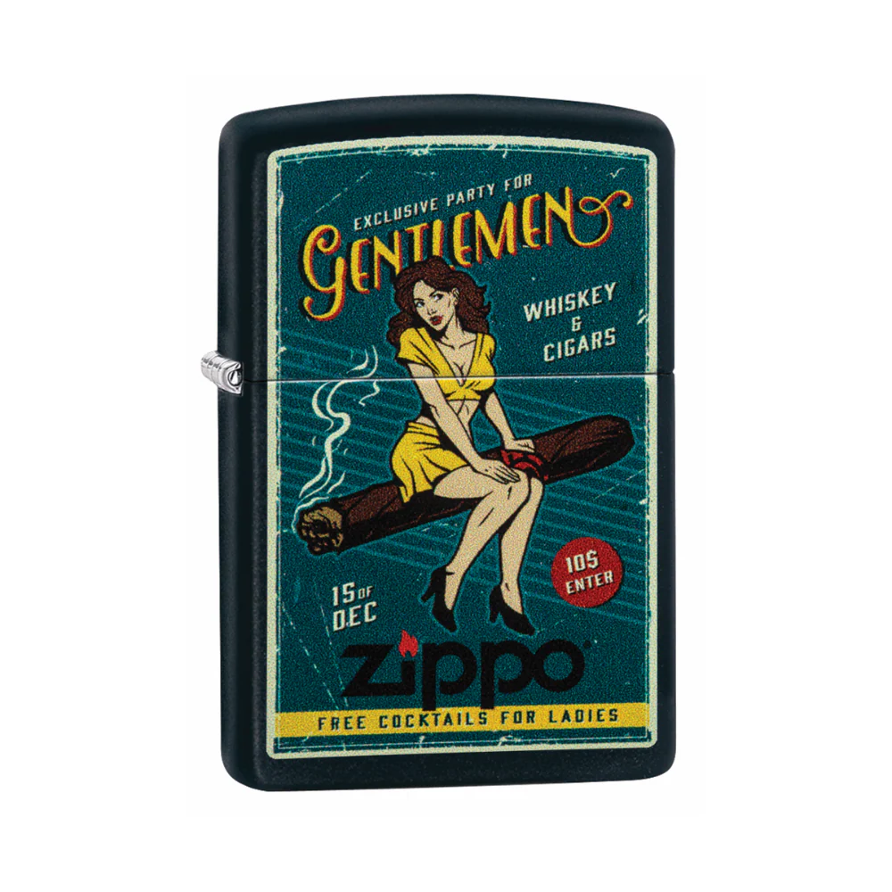 Zippo Lighter - Cigar Girl Design