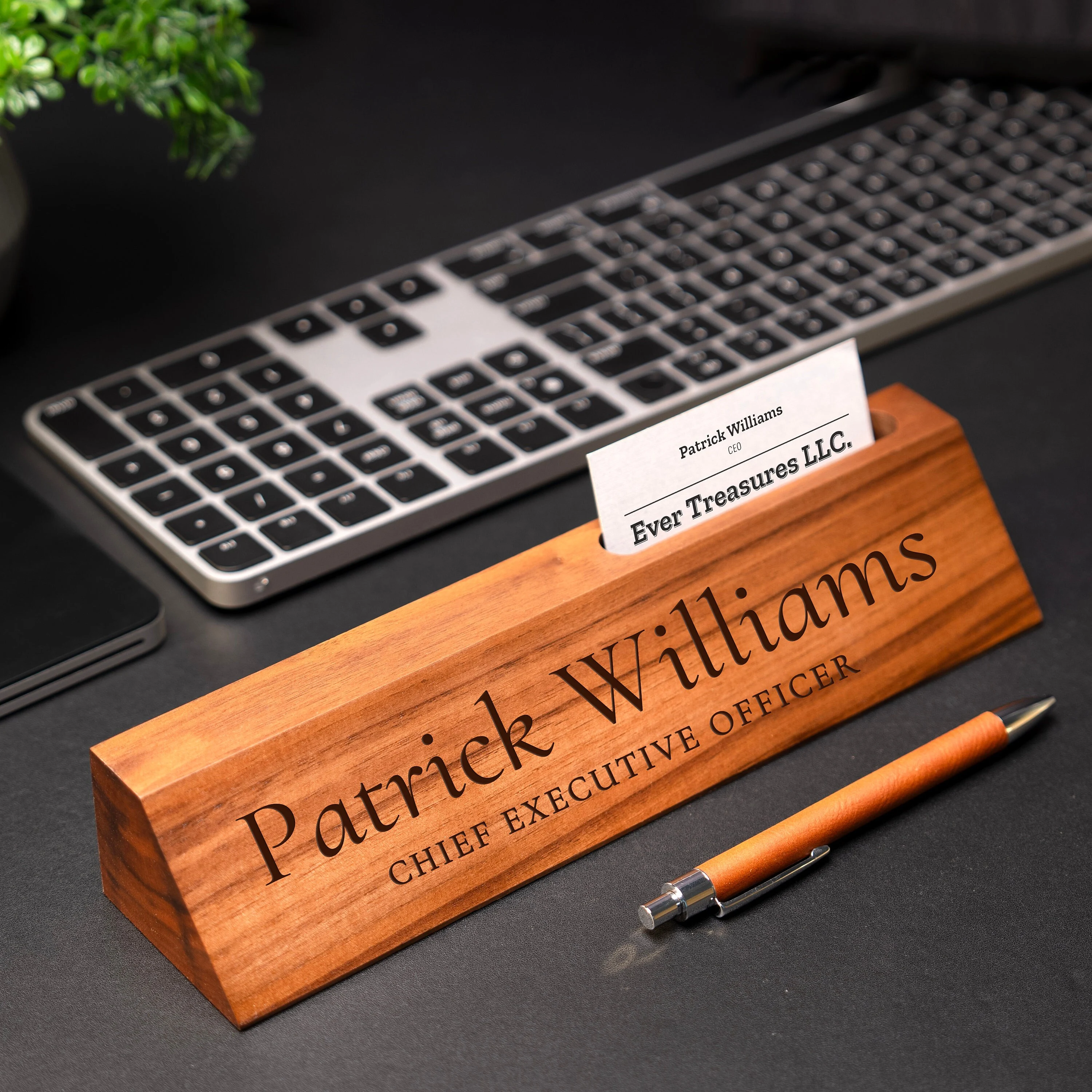 Desk Nameplate, Desk Name Plate, Custom Desk Name Sign, Name Sign Office, Office Decor, Engraved Office Desk Plate, Personalized Desk Wedge