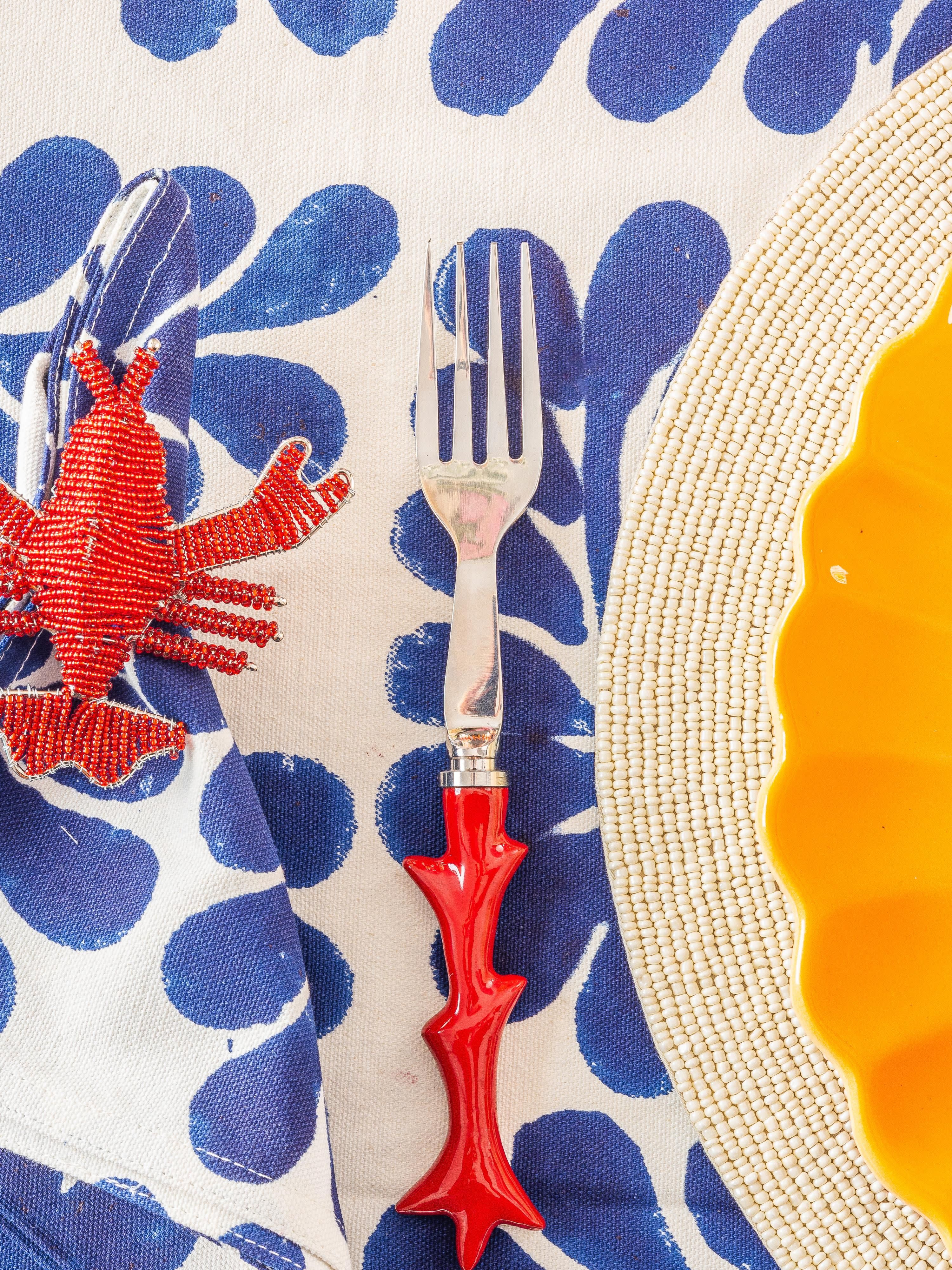 Glasperlen-Serviettenringe Lobster, 2er-Set