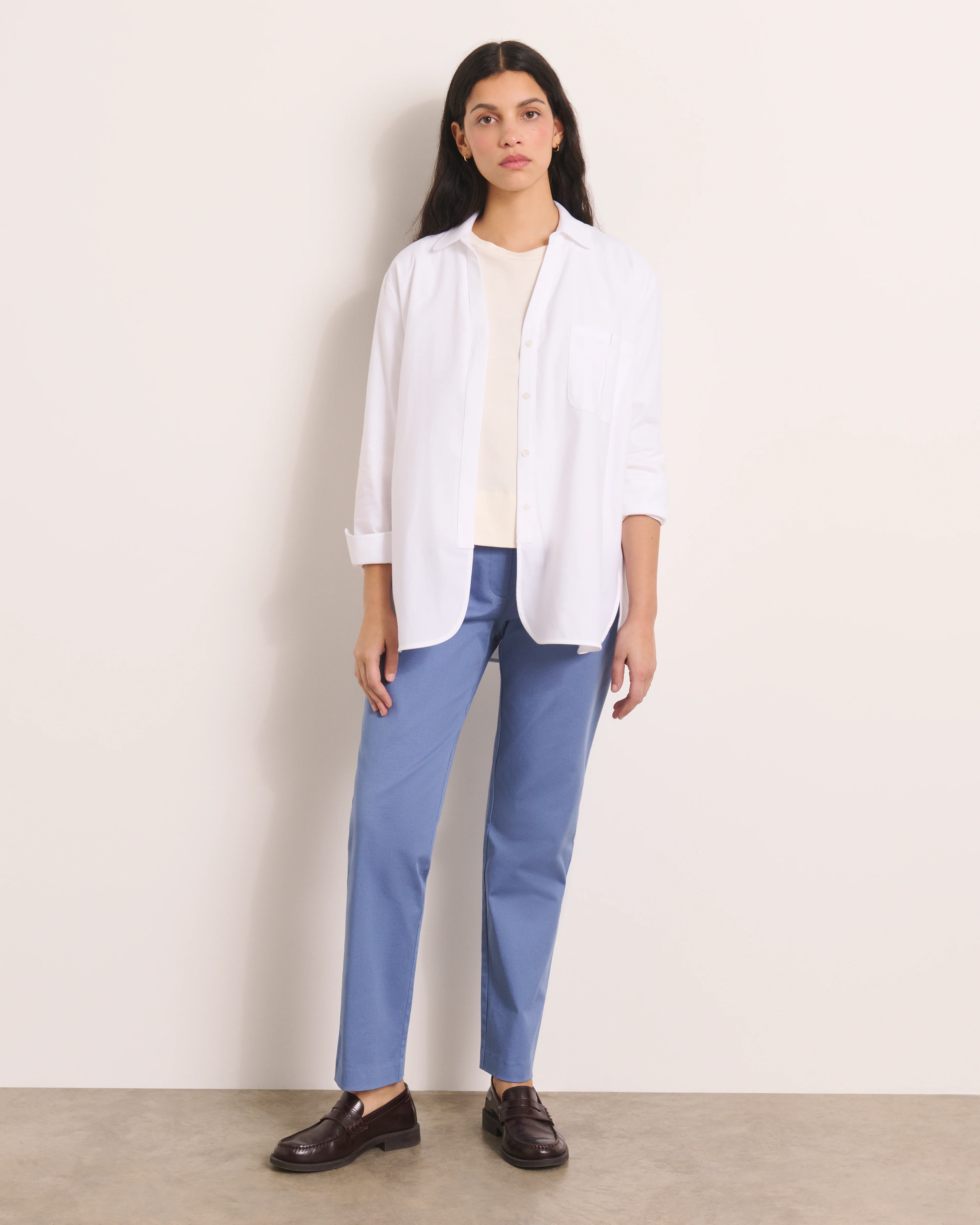 Pantalon droit bleu PICOLINEW/13204/277
