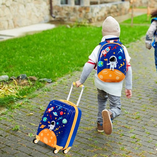 NNECW Kids Luggage Set with 4 Multidirectional wheels for Travel