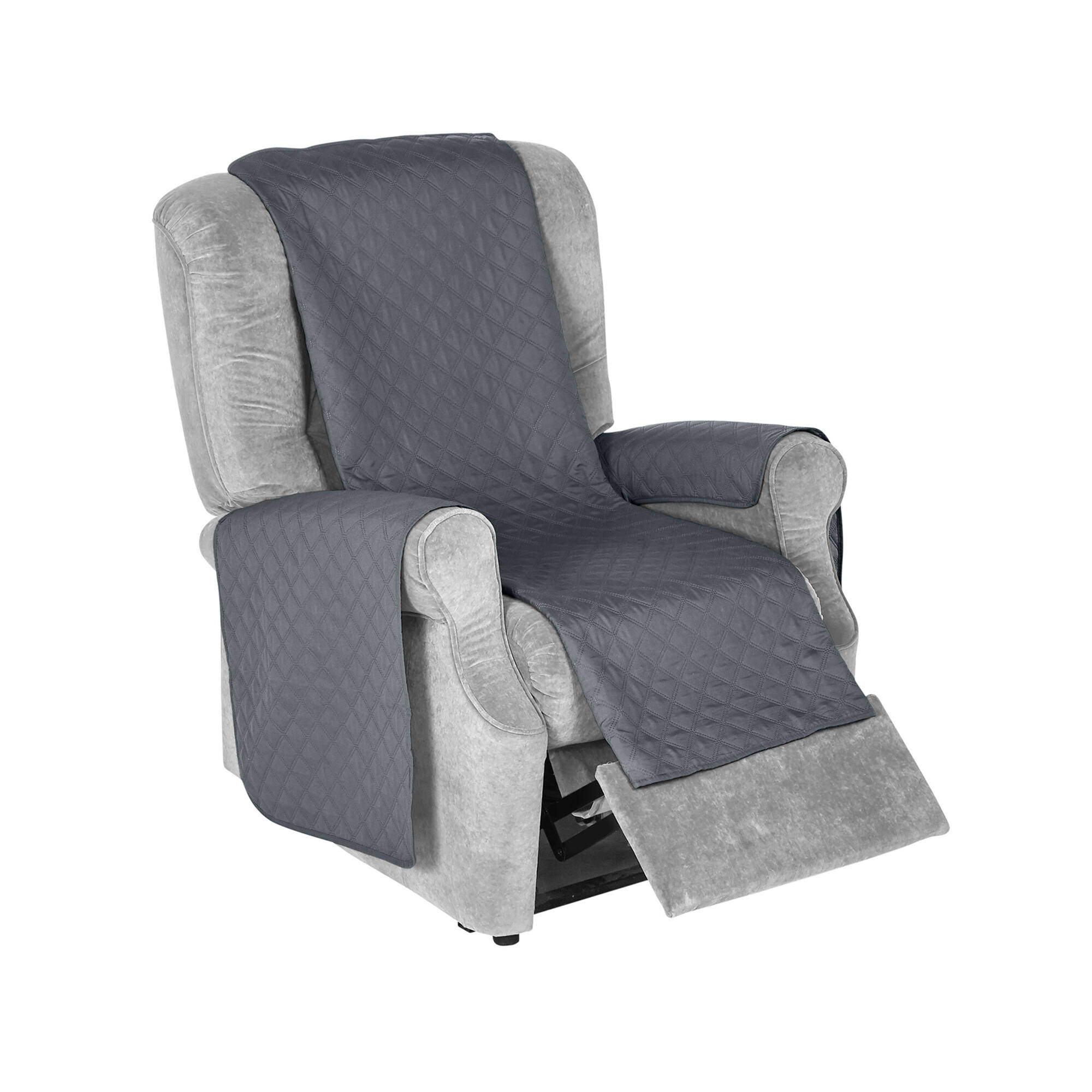Protège-salon antiglisse microfibre matelassé