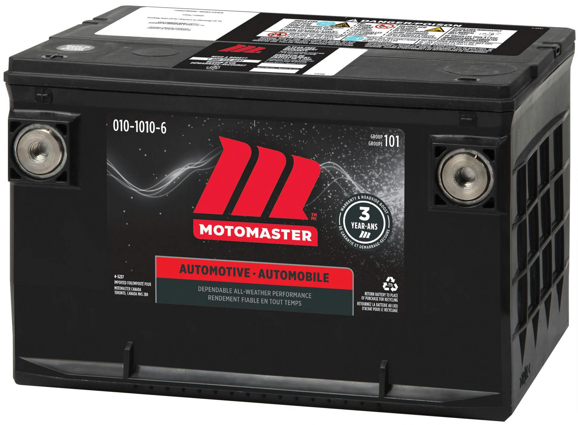 MOTOMASTER Group Size 101 Battery, 650 CCA
