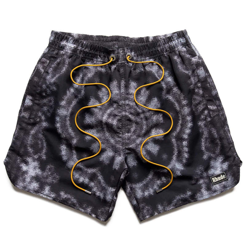 Rhude Motion Bandana Swim Short - Black/White