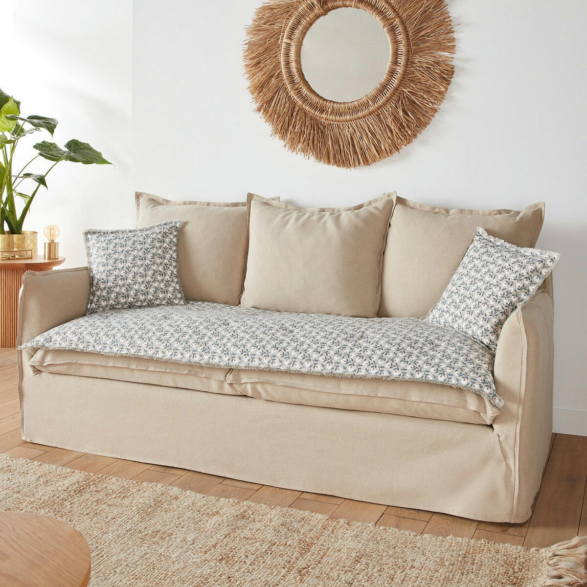 Matelas d'assise lin/coton, Octavine