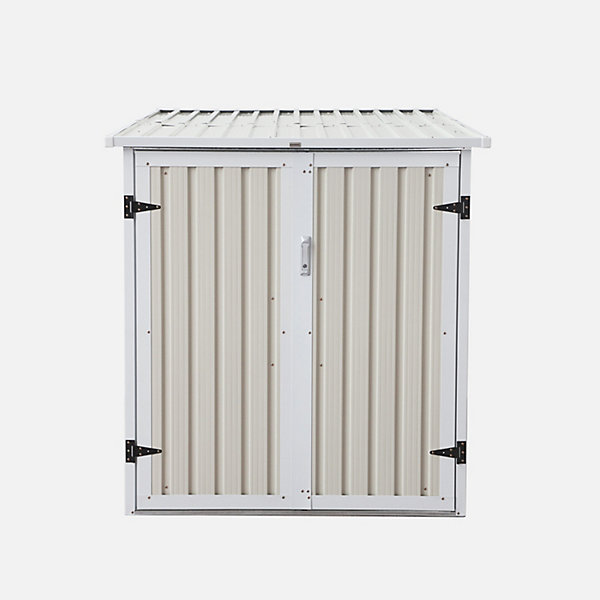 Abri à vélo. rangement 2 vélos. beige en acier galvanisé. L 142 x P 198 x H 157 cm