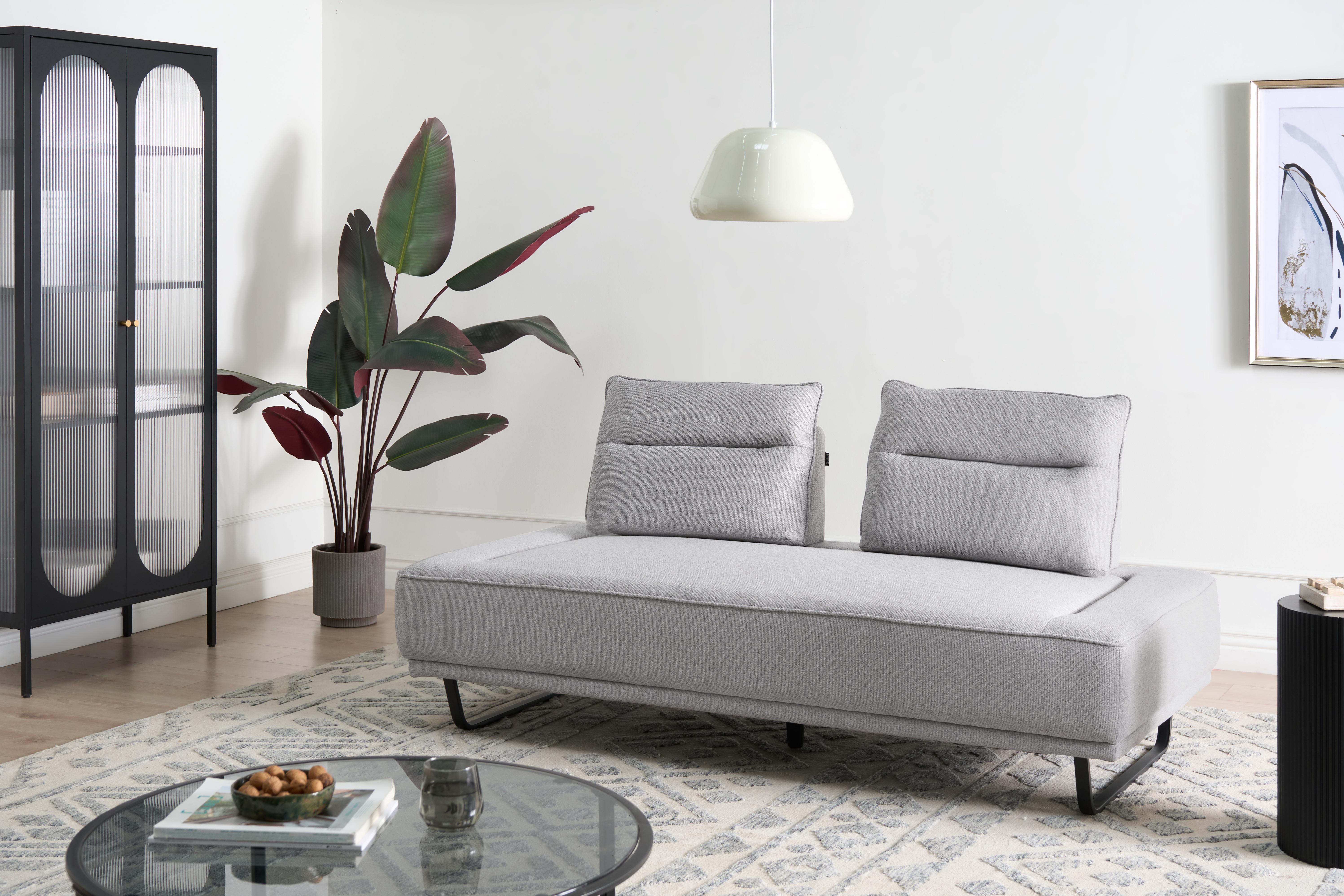 Sofa 3 Seater FAXEN Fabric Grey