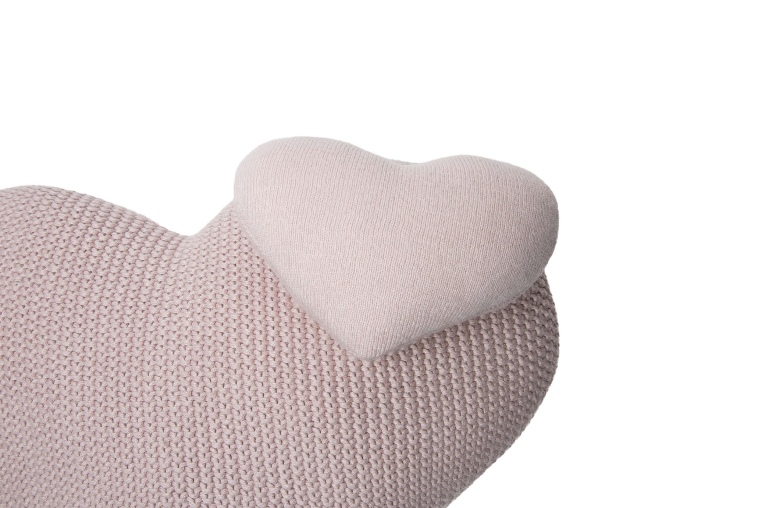 SHAPES - Coussin coeur rose 30x35