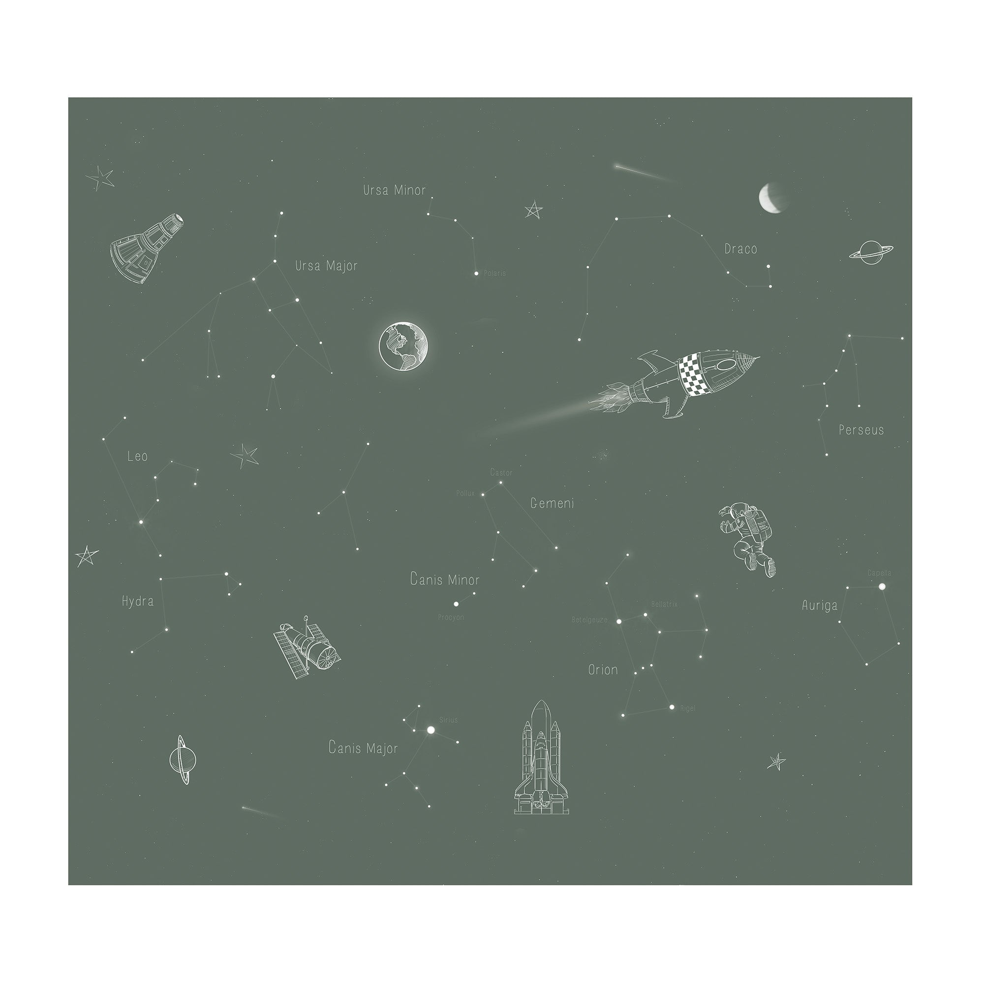 vtwonen Fotobehang - Space army green