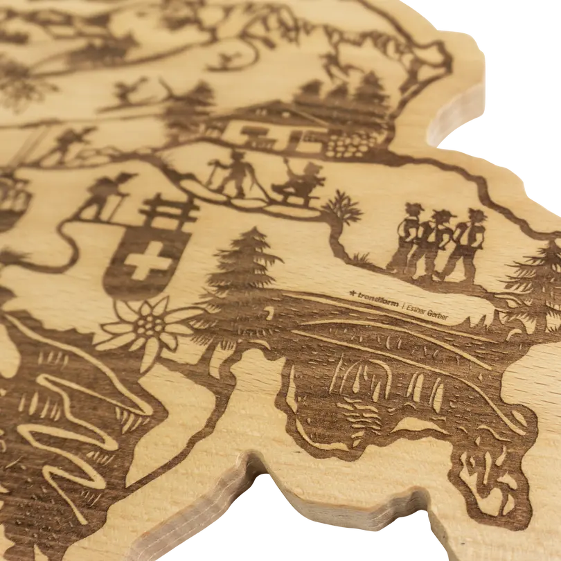 Schneidebrett Swiss Map
