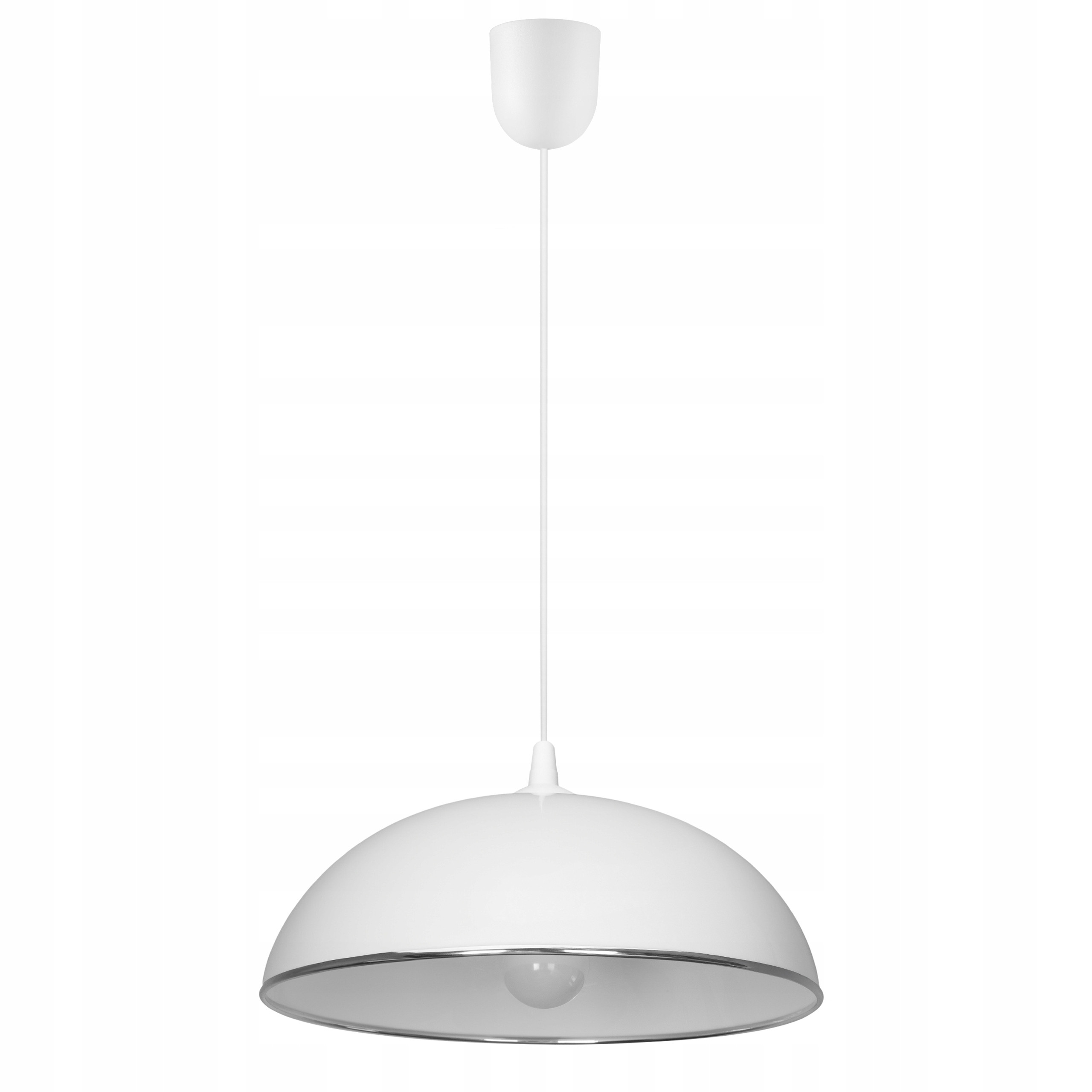 Żyrandol 36cm plastik Kuchnia Silver 0402 biały chrom