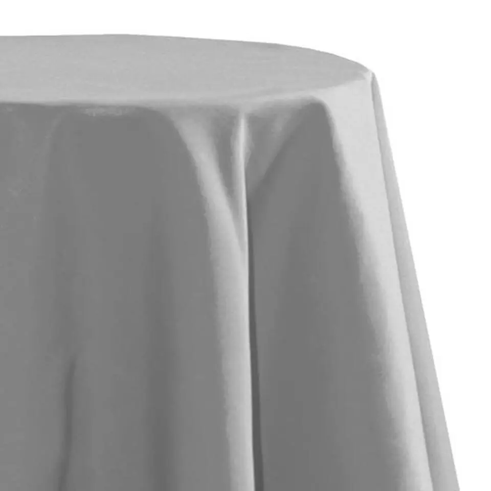 Stof Textiles Tafelkleed - Dia 180 cm - grijs - Tafellaken