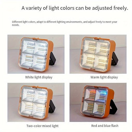 NNETM Portable Solar Rechargeable Camping Lantern LED USB Light