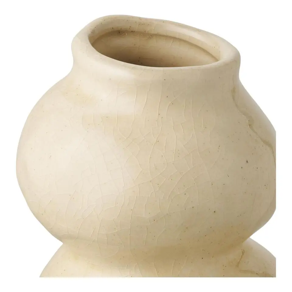 Hioshop Solveig vaas &Oslash;10-5cm beige
