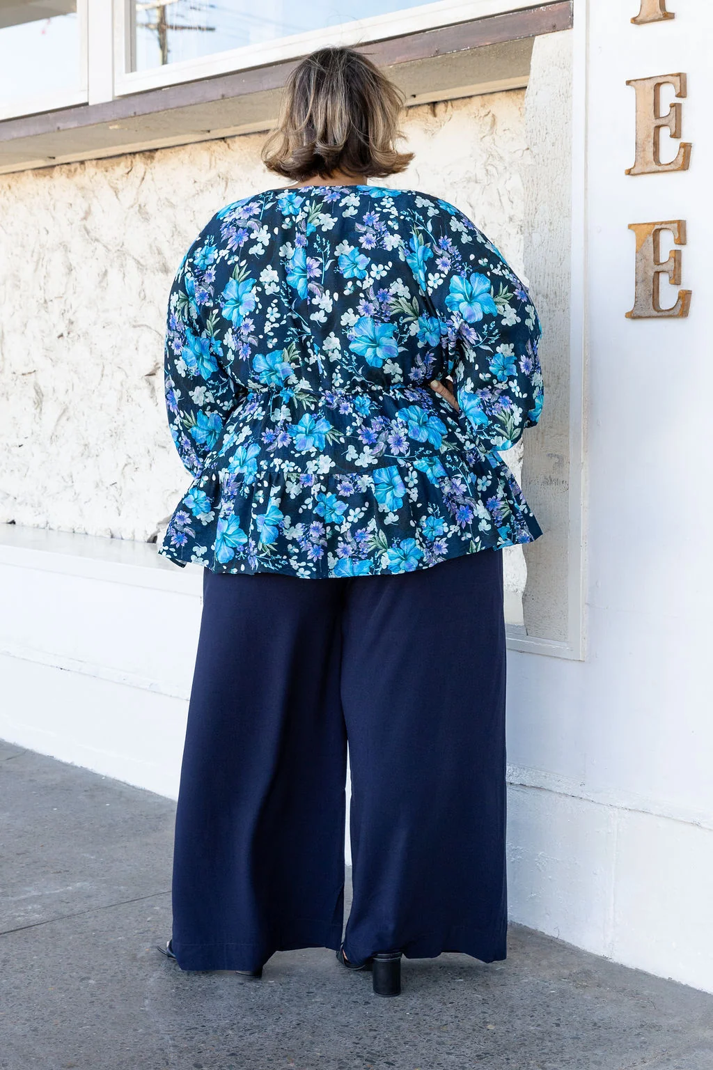 Brooklyn Top in Indigo Blooms